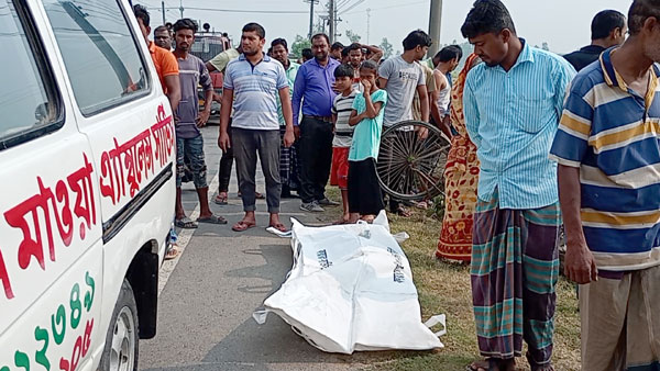 ফুলবাড়ীতে পিকআপের ধাক্কায় ভ্যানযাত্রি নিহত, আহত-৩