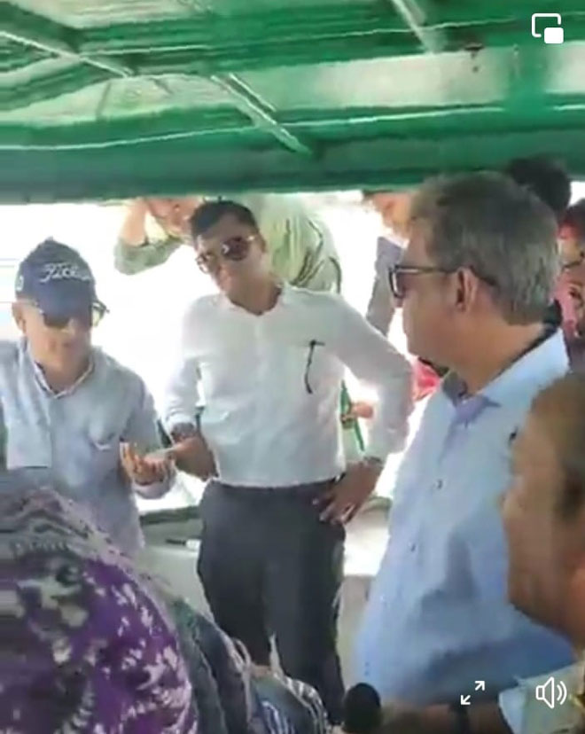 বামনায় ক্ষতিগ্রস্ত বেরীবাঁধ পরিদর্শনে পানিসম্পদ প্রতিমন্ত্রী