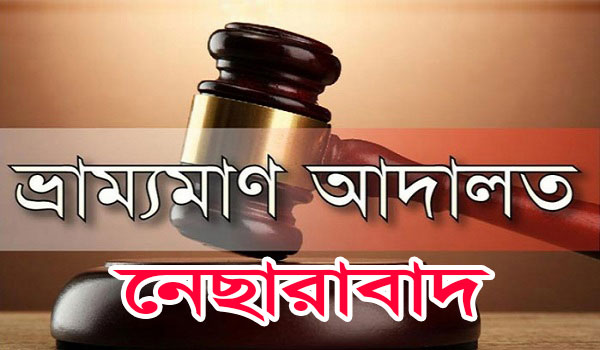 নেছারাবাদে মাদক সেবনের দায়ে যুবকের কারাদন্ড