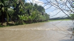 <small>বাঁধ ভেঙ্গে লোকালয়ে পানি </small>পটুয়াখালীতে জোয়ারের পানিতে ৬ গ্রাম প্লাবিত