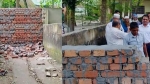 <small> আদালতের নির্দেশনা অমান্য </small> গৌরনদীতে তৃতীয়বারের মতো চলাচলের রাস্তায় দেয়াল নির্মাণ