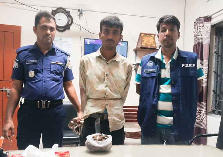 কাউখালীতে গাজাঁসহ মাদক ব্যবসায়ী গ্রেফতার