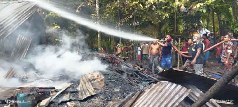 নেছারাবাদে আগুনে পুড়ে বসতঘর ছাই, তিন লক্ষাধিক টাকার ক্ষয়ক্ষতি