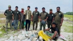 দুবলারচরে প্লাষ্টিক ও পলিথিন বর্জ্য অপসারণে অভিযান