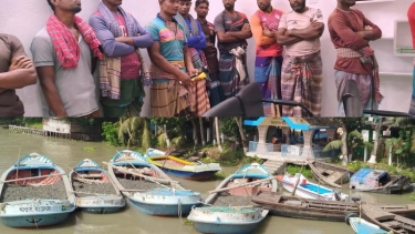 নেছারাবাদে সন্ধ্যানদীর তীরের মাটি কাটায় ৬ লাখ টাকা জরিমানা