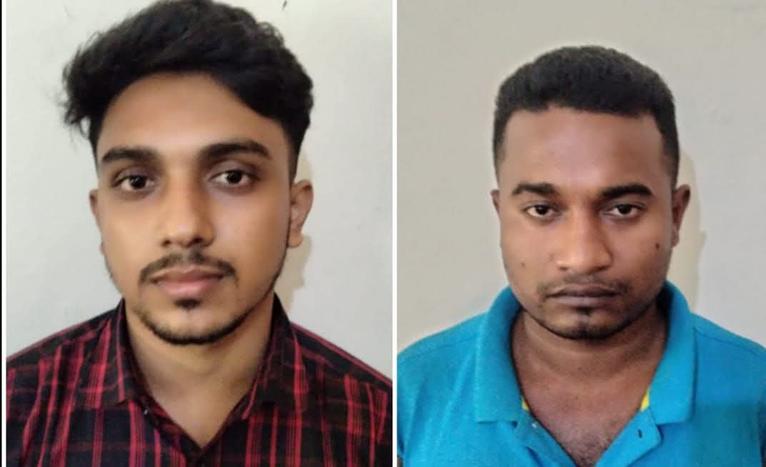 দশমিনায় ছাত্রলীগের গ্রেপ্তারকৃত এমাম হোসেন ও রুবেল হোসেন।