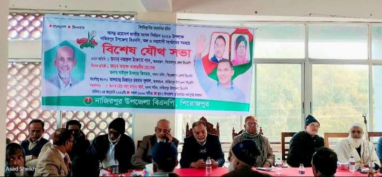 ত্রয়োদশ সংসদ নির্বাচন: নাজিরপুরে বিএনপির বিশেষ যৌথ সভা