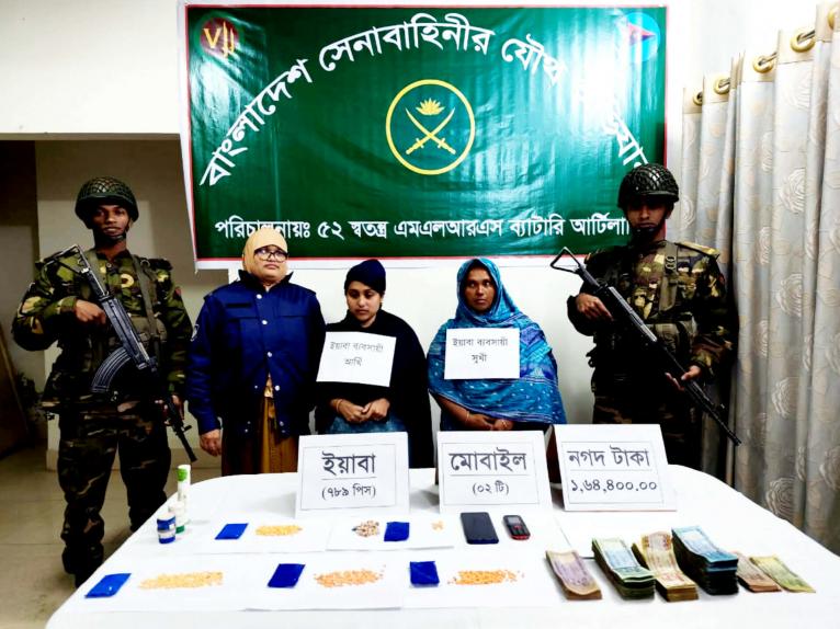 মহিপুরে ইয়াবা ও নগদ অর্থসহ দুই নারী মাদক কারবারি গ্রেপ্তার