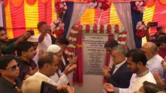 <small>ফেরিবিহীন যোগাযোগের পথে তিন উপজেলা </small> পটুয়াখালীর গলাচিপায় রাবনাবাদ সেতুর কাজ শুরু