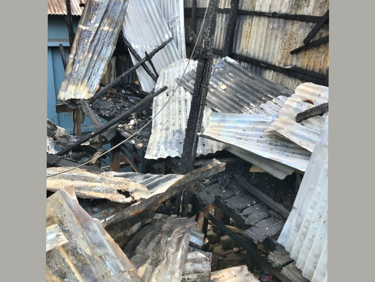 মির্জাগঞ্জে অগ্নিকান্ডে  ৩ দোকানঘর ভস্মীভূত