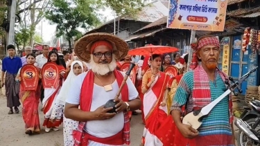কলাপাড়ায় বর্ণাঢ্য আয়োজনে বৈশাখী শোভাযাত্রা