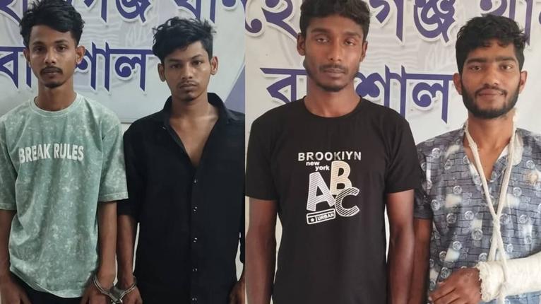 মেহেন্দিগঞ্জে মাদকবিরোধী অভিযানে ৪ মাদককারবারি আটক