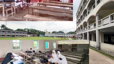 <small>কোচিং বাণিজ্যে দখল, উপস্থিতি ১০ শতাংশে </small> শতবর্ষী খেপুপাড়া সরকারি মডেল মাধ্যমিক বিদ্যালয় গভীর সংকটে