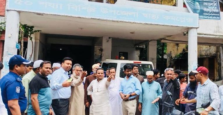 মেহেন্দিগঞ্জে স্বাস্থ্য কমপ্লেক্স ও সরকারি কবরস্থান পরিদর্শনে প্রতিমন্ত্রী রাজিব আহসান