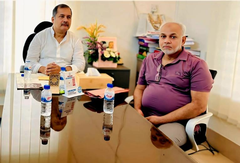 গৌরনদীতে তথ্যমন্ত্রীর সঙ্গে বিএনপি নেতার সৌজন্য সাক্ষাৎ