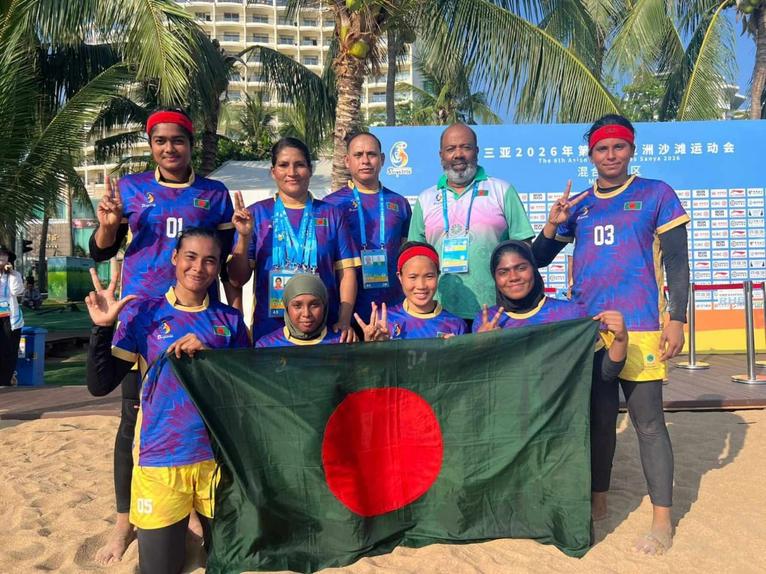 এশিয়ান বিচ গেমসে ব্রোঞ্জ জয়ী নারী কাবাডি দলকে যুব ও ক্রীড়া প্রতিমন্ত্রীর অভিনন্দন