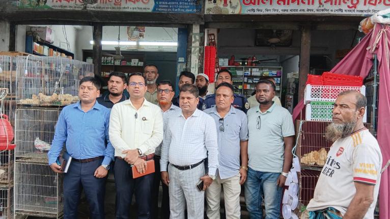 গৌরনদীতে হরমোন ও নিষিদ্ধ ওষুধবিরোধী অভিযান,  জরিমানা