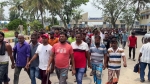<small>ঈদের খাদ্য সামগ্রী বিতরণে অনিয়ম</small> মোংলা বন্দরে সিঅ্যান্ডএফ শ্রমিকদের প্রতিবাদ বিক্ষোভ