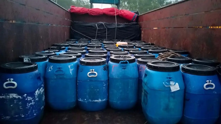 বরগুনায় কোটি টাকার চিংড়ির রেণু পোনাসহ দুটি ট্রাক জব্দ