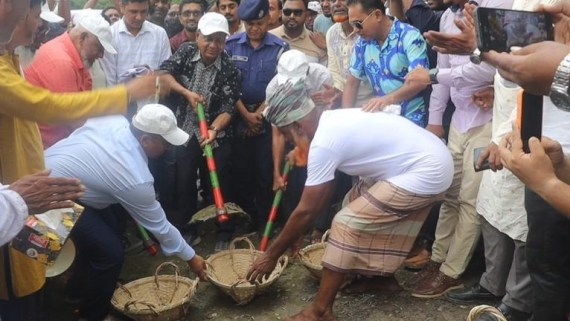 ৪৫ বছর পর শহীদ জিয়ার খননকৃত স্বনির্ভর খালের পুনঃখনন উদ্বোধন