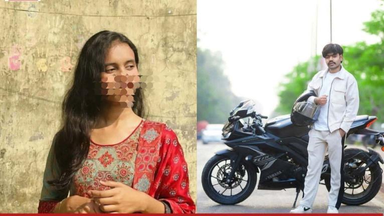 অপহৃত কলেজছাত্রী (বামে) ও অভিযুক্ত বিএনপি নেতার ছেলে জাবেদ (ডানে)। ছবি- সংগৃহীত