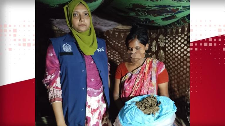 কাউখালীতে বসতঘর থেকে আধা কেজি গাঁজা উদ্ধার, নারী গ্রেপ্তার