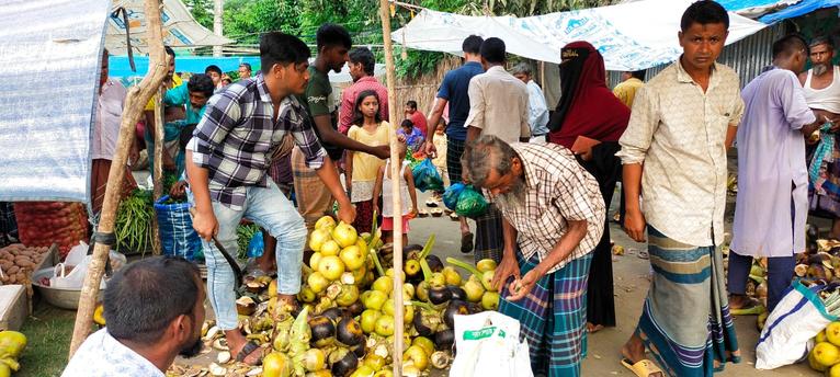 প্রচণ্ড গরমে নাজিরপুরে তালশাঁসের চাহিদা বৃদ্ধি