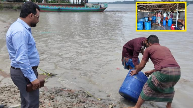 গলাচিপায় অর্ধকোটি টাকার গলদা চিংড়ির রেনু জব্দ