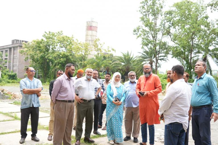 পবিপ্রবি’র উন্নয়ন কাজ পরিদর্শনে পরিকল্পনা কমিশনের পরিচালক