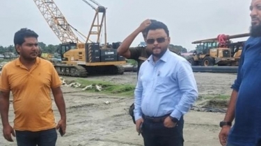 রাবনাবাদ সেতু প্রকল্প এলাকা পরিদর্শনে ইউএনও, আগামী মাসে কাজ শুরুর আশা