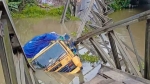 মঠবাড়িয়ায় বেইলি ব্রিজ ভেঙে ট্রাক খালে, সড়ক যোগাযোগ বিচ্ছিন্ন