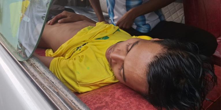 দুর্ঘটনায় আহত মো. শাহরিয়া সাফিন