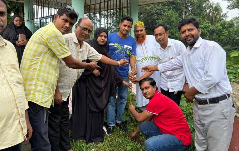 গৌরনদীর খাঞ্জাপুরে এ্যাবের উদ্যোগে ১৯ শিক্ষাপ্রতিষ্ঠানে প্রায় ২০০ গাছের চারা রোপণ