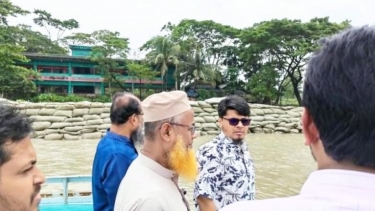 বরগুনায় বিষখালীর ভাঙনে ঝুঁকিতে বামনা শহর, প্রতিরক্ষা প্রকল্পের সম্ভাব্যতা যাচাই