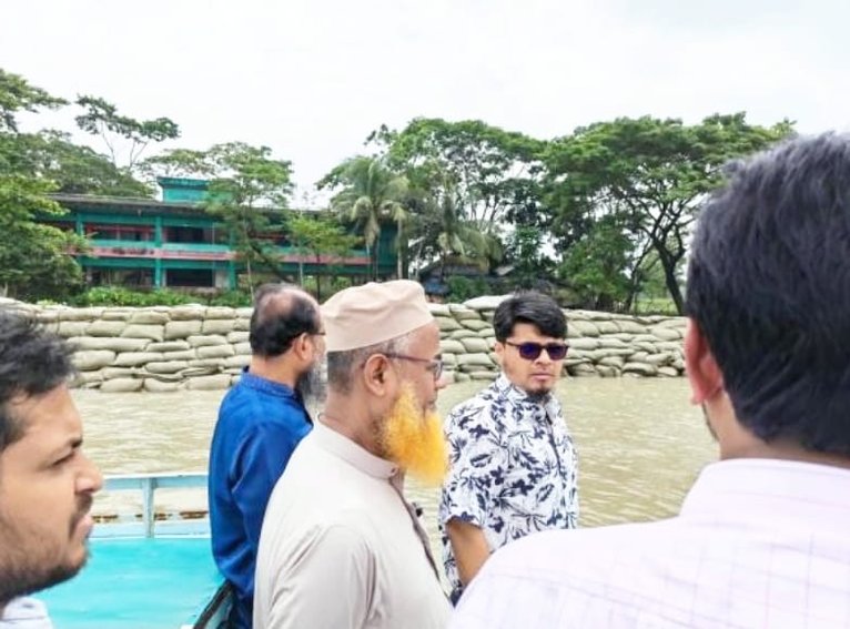 বরগুনায় বিষখালীর ভাঙনে ঝুঁকিতে বামনা শহর, প্রতিরক্ষা প্রকল্পের সম্ভাব্যতা যাচাই