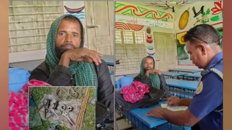 ট্রান্সফরমার চুরির চেষ্টার সময় স্থানীয়দের হাতে আটক গণঅধিকার পরিষদের নেতা
