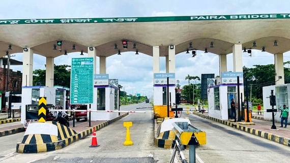 <small>মাসে ৩০ লাখ টাকা রাজস্ব ঘাটতি </small> পায়রা সেতুর ওজন স্কেল এড়াতে ২০ কিলোমিটার ঘুরছে ট্রাক, ঝুঁকিতে ৫ বেইলি ব্রিজ