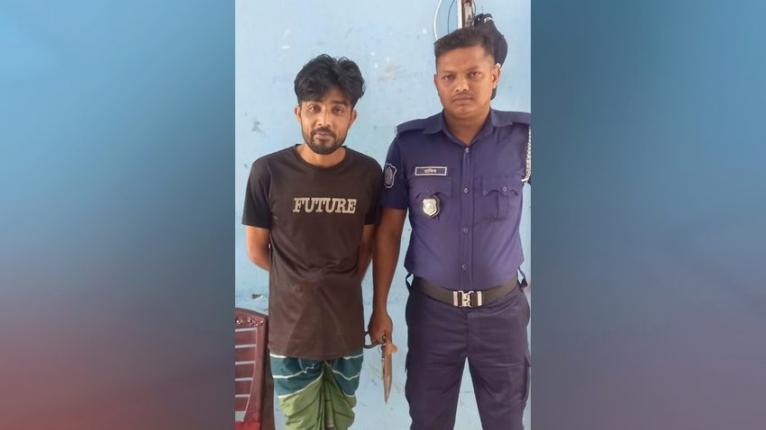 নেছারাবাদে চুরি করে পালানোর সময় যুবক আটক, পুলিশে সোপর্দ